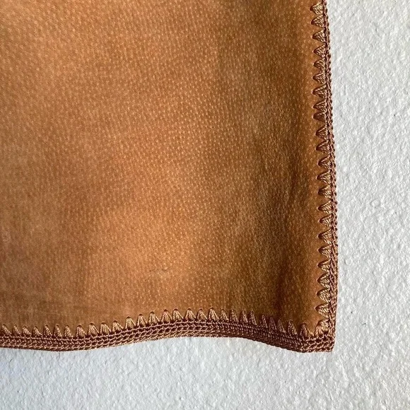 Vtg leather patchwork skirt - Picture 6 of 8